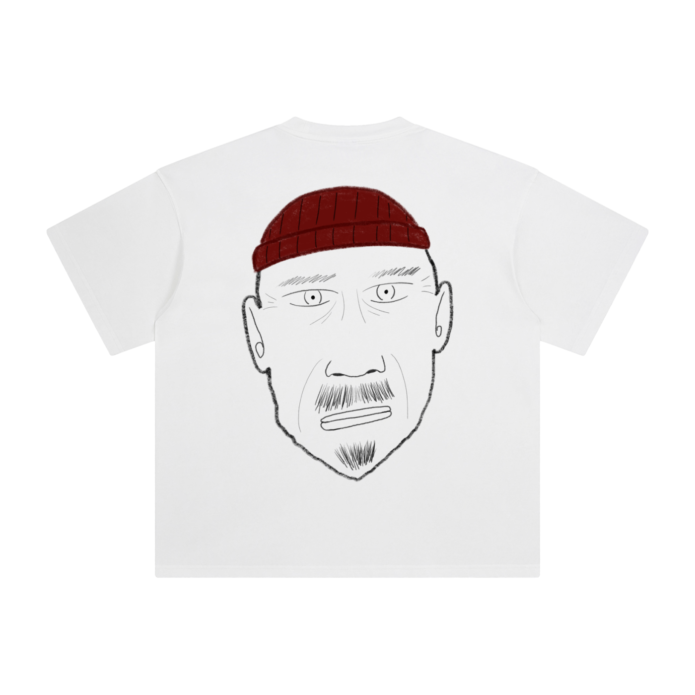 Enzyme Washed T-Shirt Red beanie